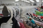 close up photo of clothes on a rack